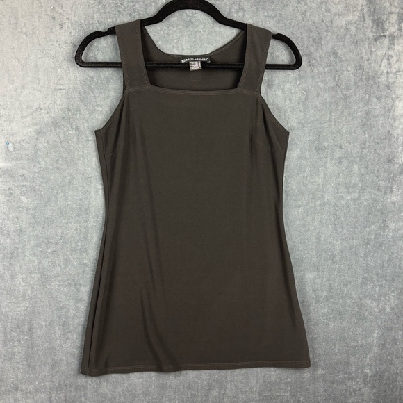 EUC Frank Lyman Design Black tunic length Tank Top Sz 4 - Picture 1 of 7